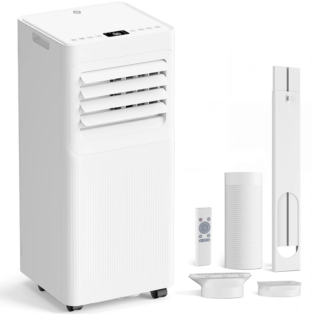 Climatiseur–UVX A016TC 9000 BTU Ventilateur de refroidissement déshumidifié 2 vitesses Ventilateur 24H Minuterie Télécommande Climatisation mobile