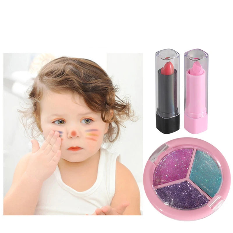 Coffret de maquillage pour enfants lavable et sécurisé pour la mode, cosmétiques pour enfants, coffret de maquillage pour princesse, jouets de jeu pour fille, jouets pour bébé