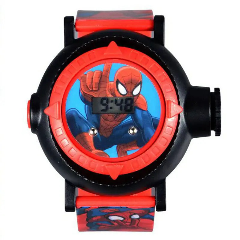 Montres électroniques pour enfants Disney originales Handsome Spider-Man Projection Montre Garçons Cadeau Étudiant Montre Poignet Horloge