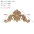 1Pc Bois floral naturel unique, figurines en bois sculpté, artisanat d’angle, appliques, cadre, porte murale, meubles, sculpture sur bois, décoration