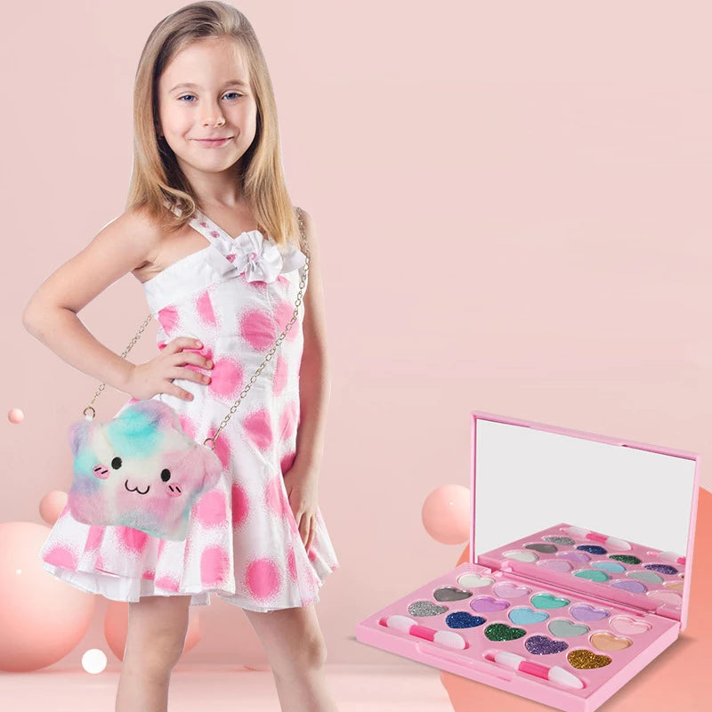 Coffret de maquillage pour enfants lavable et sécurisé pour la mode, cosmétiques pour enfants, coffret de maquillage pour princesse, jouets de jeu pour fille, jouets pour bébé