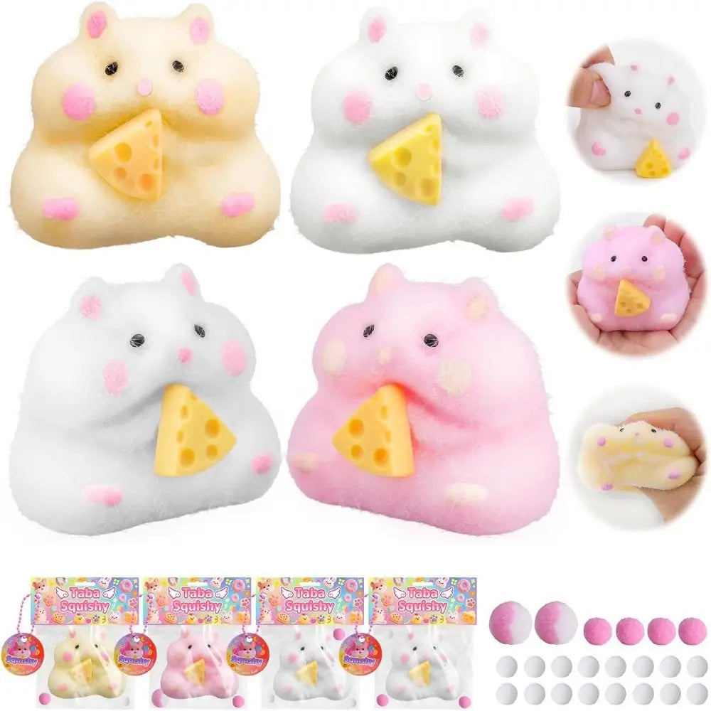 Nouveau hamster moelleux kawaii à montée lente avec une texture mochi hamster moelleux fait main pelucheux