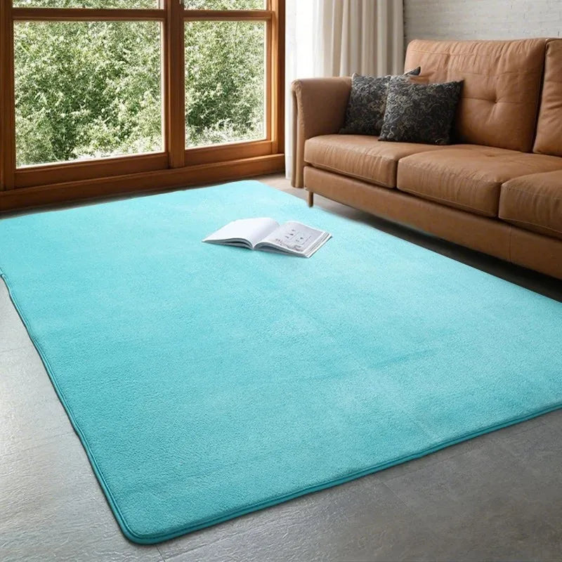 VIKAMA Tapis de velours corail moderne, doux et antidérapant Salon, chambre à coucher, grand espace, jeux pour enfants, tapis de sol pour la décoration intérieure