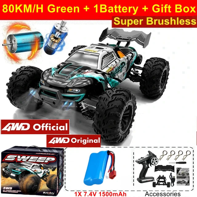 4X4 Éléctrique télécommandé Haute performance - Grande vitesse - Solide aux gros choc - Jouet
