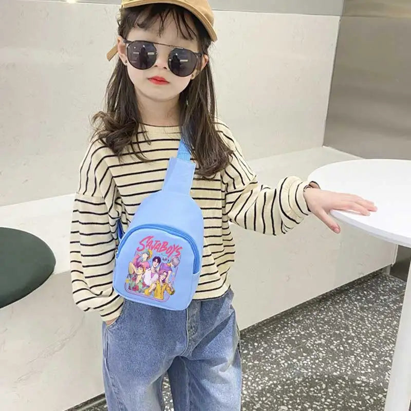 ⭐️NOUVEAU KPOP Sac Hest pour garçons et filles Anime de dessin animé Sacs à bandoulière mignons Étudiants Mode Sac à bandoulière Porte-monnaie mignon Fans Cadeau