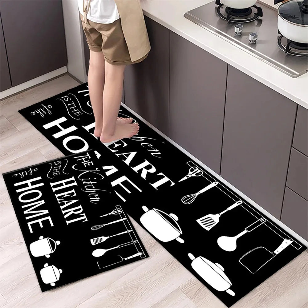Tapis de cuisine antidérapant, longs tapis en velours de cristal pour le salon, tapis de pied absorbants, paillasson de chambre, paillasson transparent, petits tapis