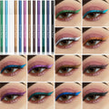 12 pcs Ensemble de stylos eyeliner imperméables avec effets chatoyants - Comprend fard à paupières durable et facile à colorer