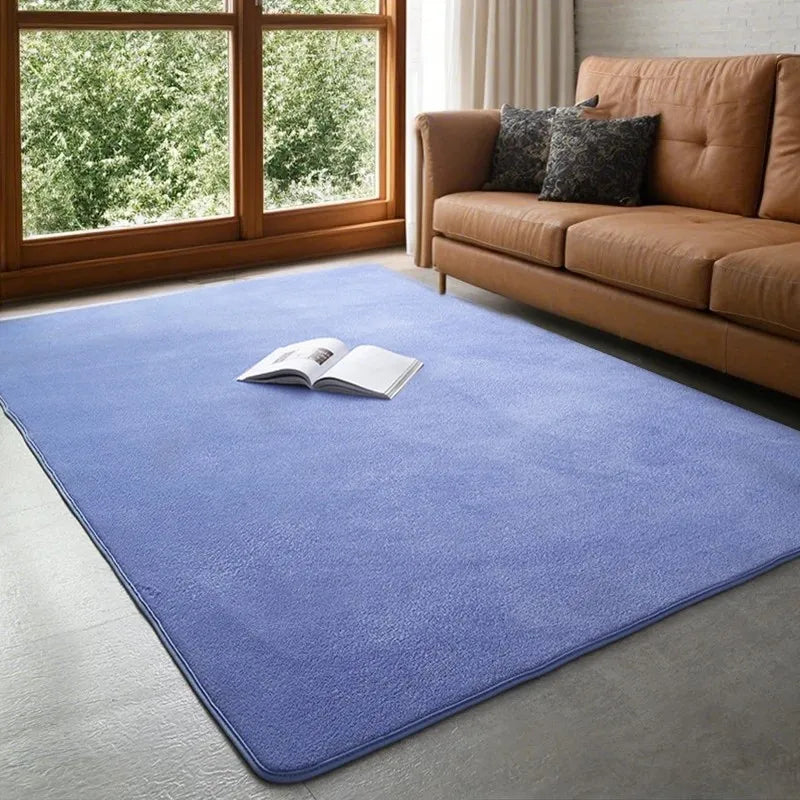 VIKAMA Tapis de velours corail moderne, doux et antidérapant Salon, chambre à coucher, grand espace, jeux pour enfants, tapis de sol pour la décoration intérieure