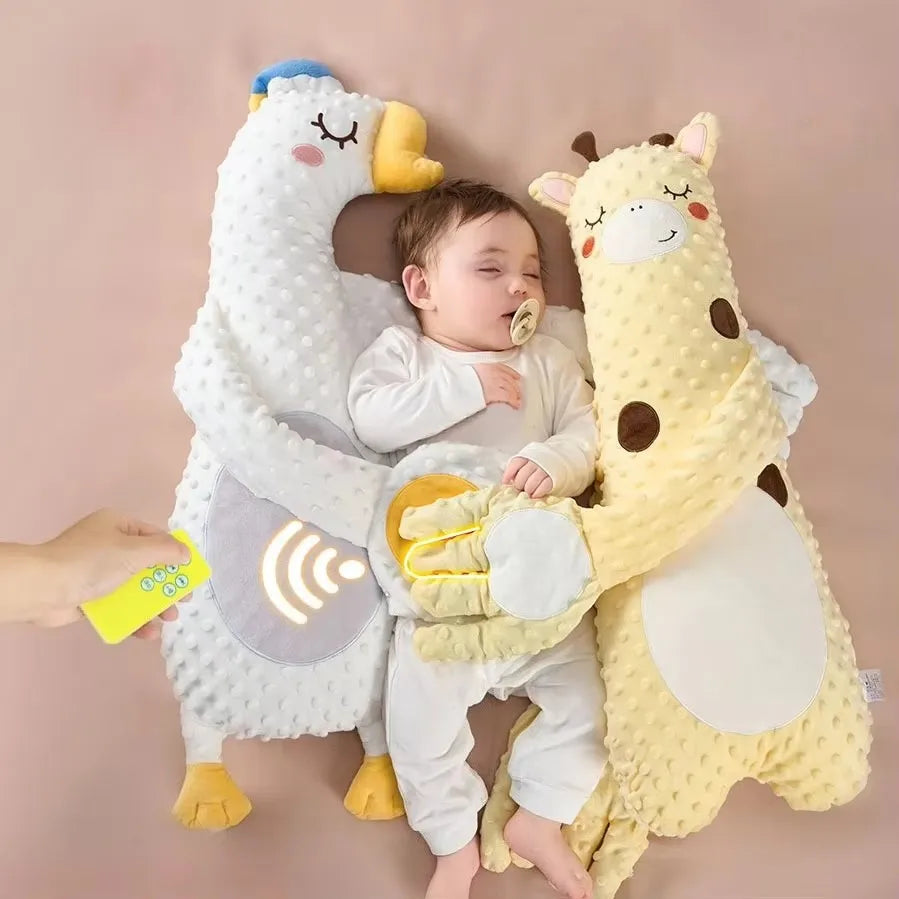 Oreiller de couchage à tapotement avec télécommande apaisante pour la paume Oreiller électrique pour main de bébé apaisant pour la paume