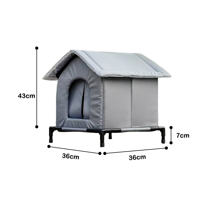 Maison extérieure imperméable pour animaux de compagnie, nid de chat épaissi, quatre saisons, maison universelle pour animaux de compagnie, pliable, lavable, pour petits animaux de compagnie