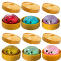 Squish Nouveau 1-12pcs Glitter Dumpling Glitter Dumpling Squishy avec boîte Boulettes Sensory Squeeze Toy pour le soulagement du stress