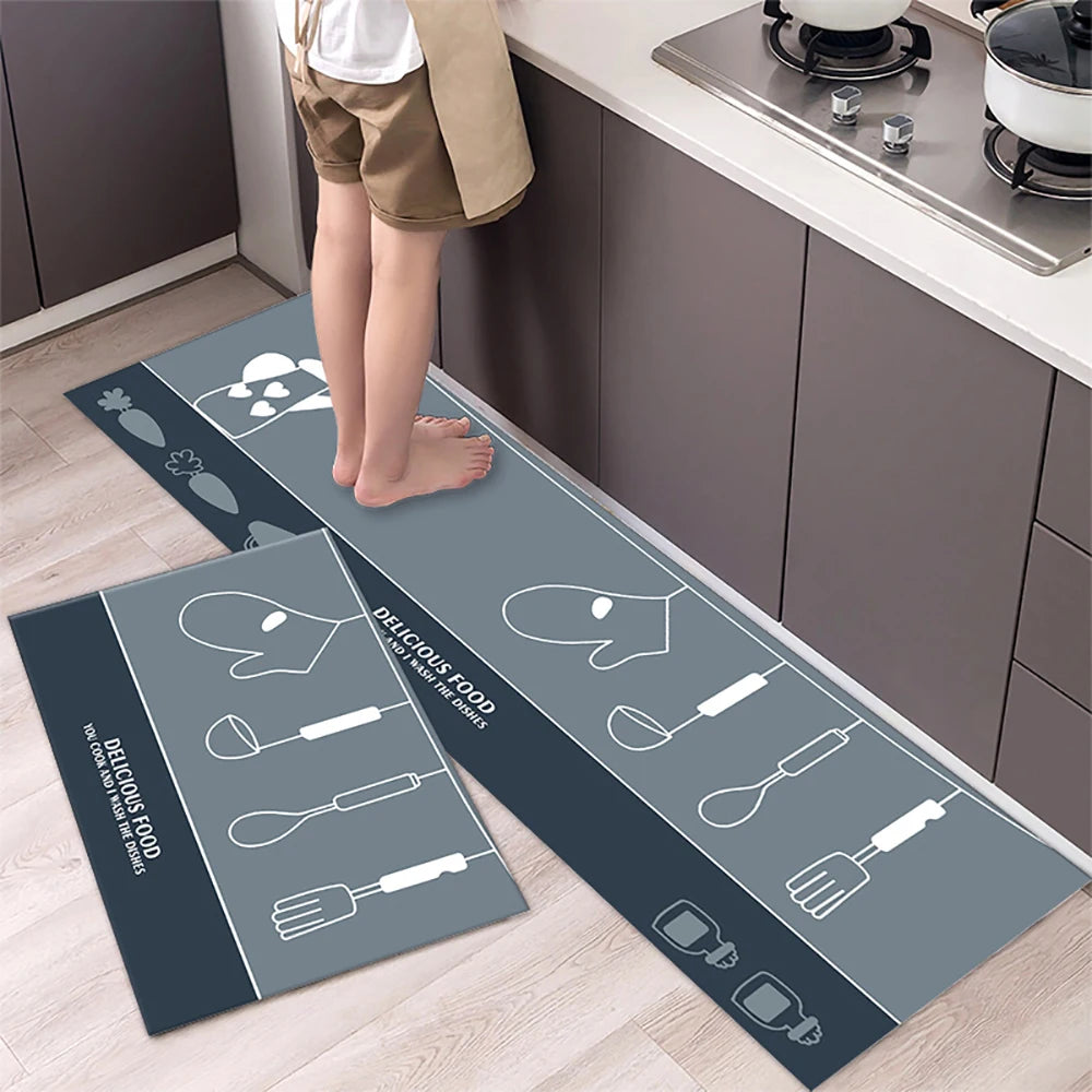 Tapis de cuisine antidérapant, longs tapis en velours de cristal pour le salon, tapis de pied absorbants, paillasson de chambre, paillasson transparent, petits tapis