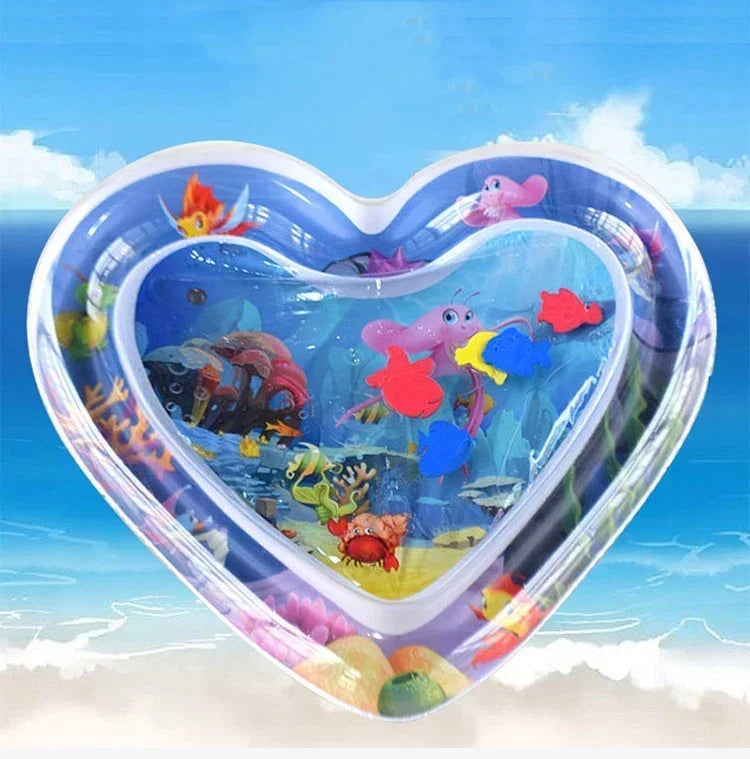 Tapis de jeu gonflable pour bébé en PVC, coussin gonflable, temps passé sur le ventre, matelas d’eau pour tout-petits, éducation précoce, développement d’activité, jouets