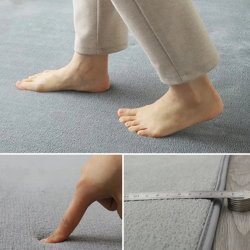 VIKAMA Tapis de velours corail moderne, doux et antidérapant Salon, chambre à coucher, grand espace, jeux pour enfants, tapis de sol pour la décoration intérieure