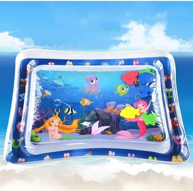 Tapis de jeu gonflable pour bébé en PVC, coussin gonflable, temps passé sur le ventre, matelas d’eau pour tout-petits, éducation précoce, développement d’activité, jouets