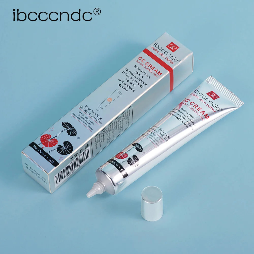 45ml Correcteur de couleur CC Crème Visage Centella Asiatica Réparation BB Cream Correcteur naturel Blanchissant Fond de teint liquide Cosmétiques