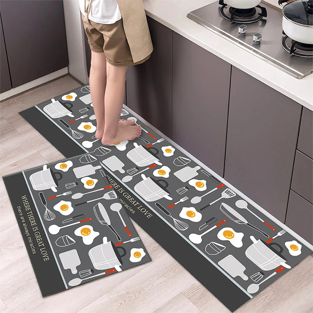 Tapis de cuisine antidérapant, longs tapis en velours de cristal pour le salon, tapis de pied absorbants, paillasson de chambre, paillasson transparent, petits tapis