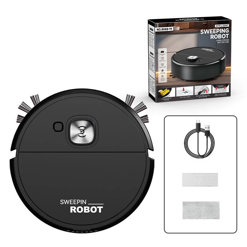 Mini aspirateur robot aspirateur 3-en-1 Balayage intelligent de la poussière de ménage par le robot balayeur pour tapis de sol à domicile