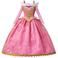 Fille Aurora Princesse Robe Enfants Luxueux Cosplay Costume Rose Rose Briar Rose Tenue Enfants Carnaval Anniversaire Fête Vêtements