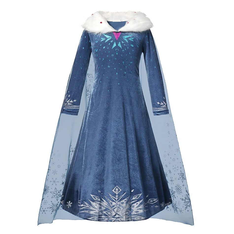 2026 Enfants Princesse Costume Filles Elsa Anna Robe Carnaval Cosplay Blanche Neige Aurora Moana Raiponce Sirène Belle Fête Tenues
