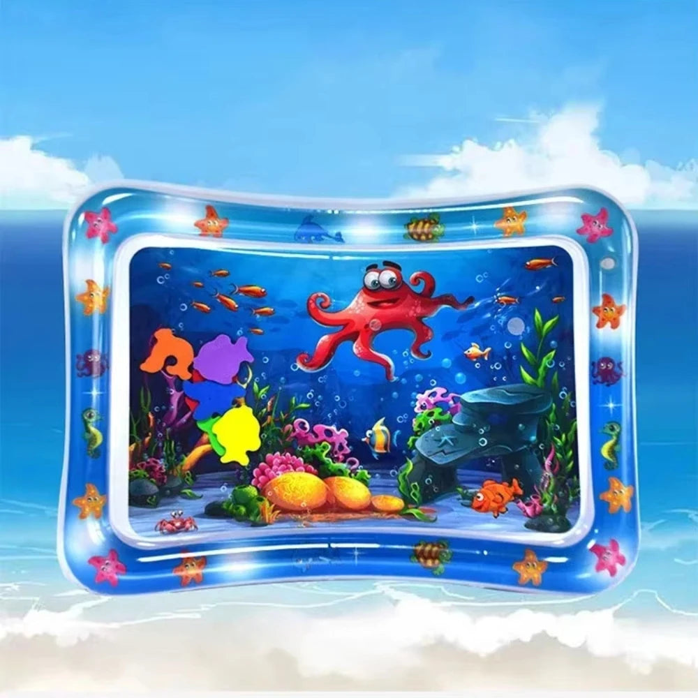 Tapis de jeu gonflable pour bébé en PVC, coussin gonflable, temps passé sur le ventre, matelas d’eau pour tout-petits, éducation précoce, développement d’activité, jouets