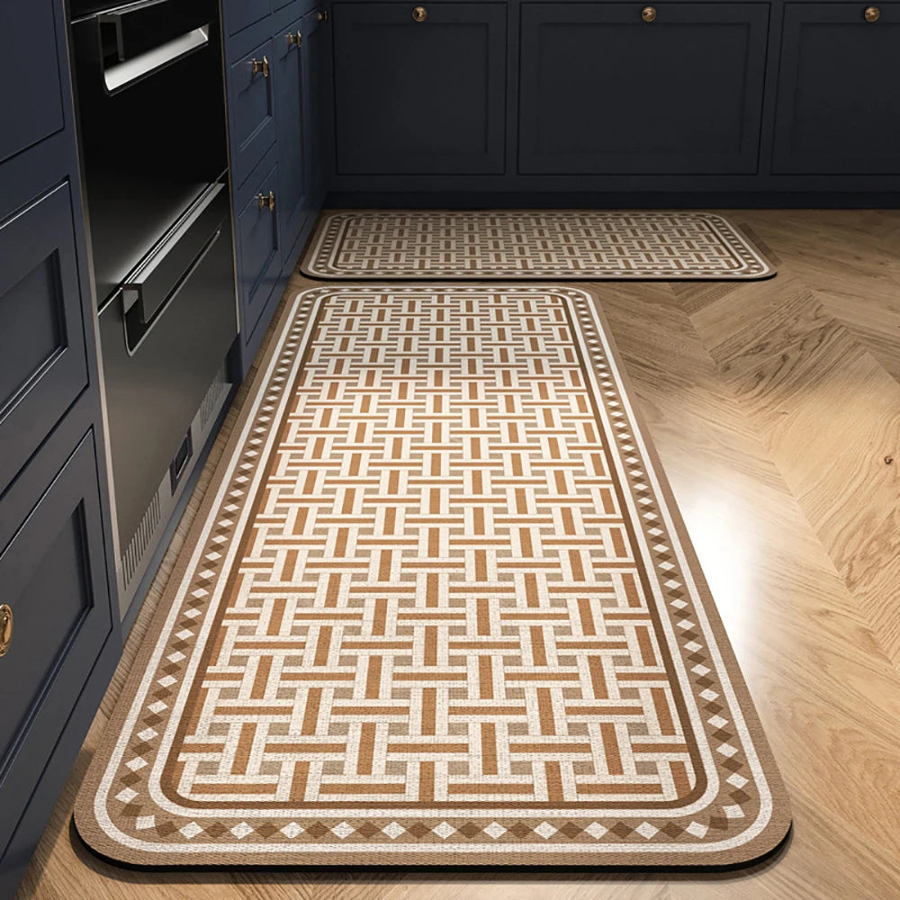 Tapis de cuisine antidérapant, longs tapis en velours de cristal pour le salon, tapis de pied absorbants, paillasson de chambre, paillasson transparent, petits tapis