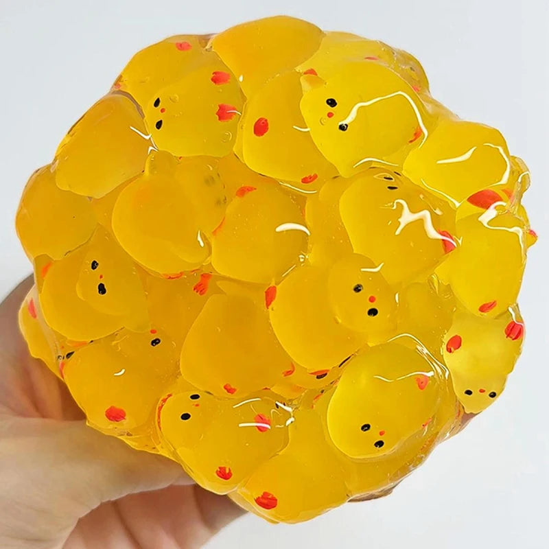 Soft Fluffy Yellow Chick Squishy Toy Slow Rising Stress Relief Squeeze Fidget Toy For Anxiety Birthday Gift Classroom Prize