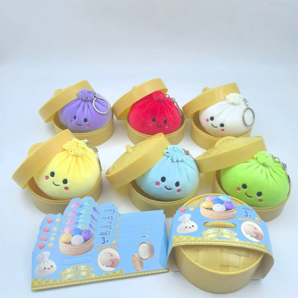 Boules de peluche en peluche, boules anti-stress, jouets sensoriels sur neige, simulation alimentaire, petits pains à la vapeur, boule de pâte pressée, cadeaux