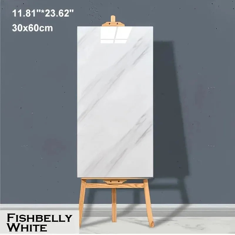 Auto adhésif marbre 10-20Pcs 30cmx60cm Autocollant adhésif en marbre, carreaux, autocollant imperméable, autocollant de sol, carrelage PVC, cuisine, salle de bain, autocollant mural, décoration intérieure