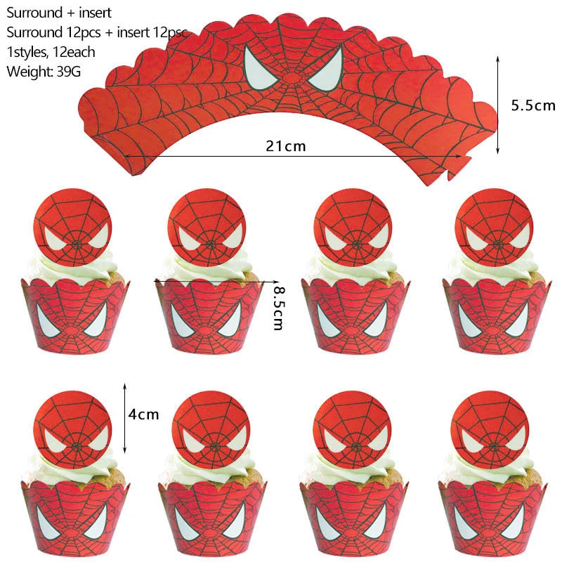 Décoration de fête d’anniversaire SpiderMan, ballons en latex et aluminium, vaisselle jetable pour enfant, fournitures d’événement, bannière en arrière-plan