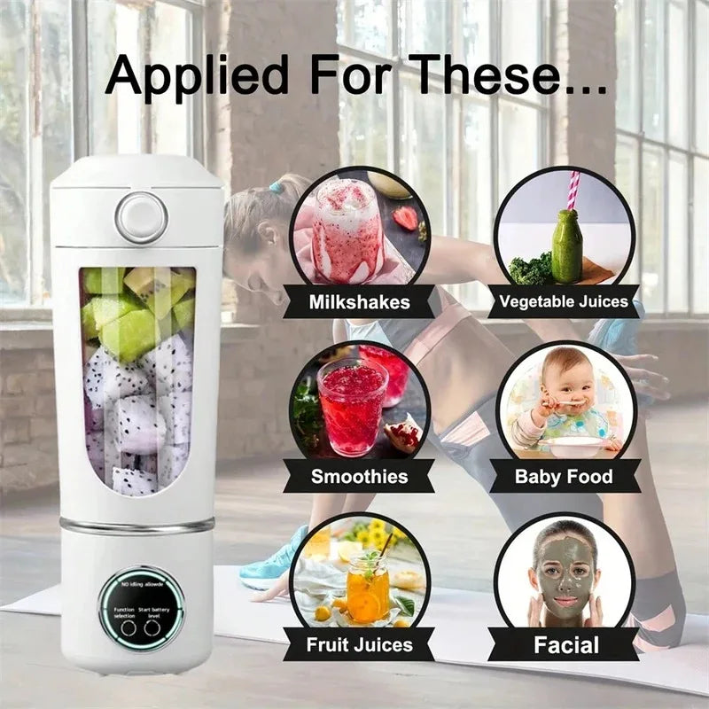 Nouveau mélangeur portable de fabricant de jus pour les milkshakes, smoothies 700ML, couleurs multiples, 12 lames, mélange rapide 2 en 1 blender, centrifugeuse à bouteille