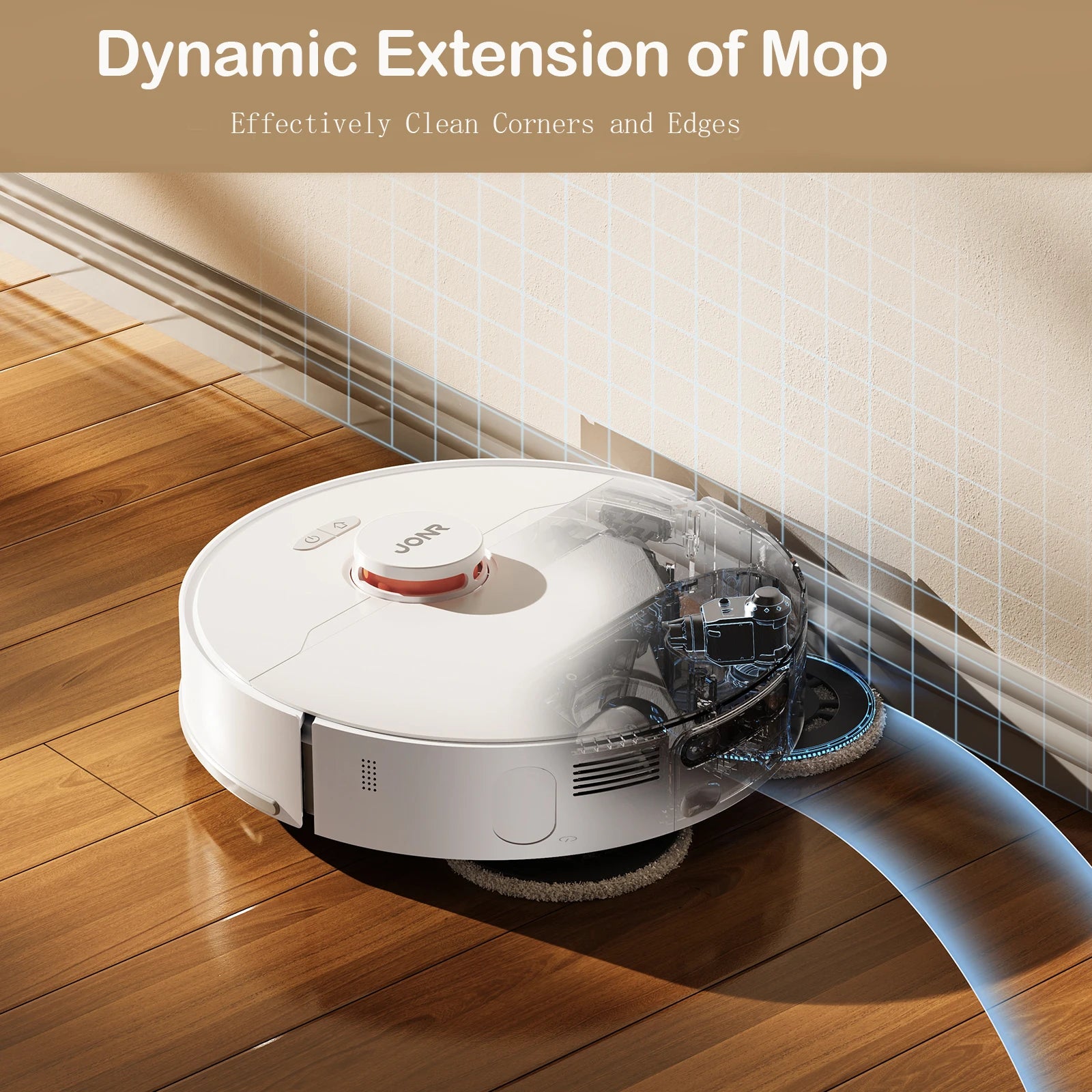 JONR Robot aspirateur P20 Pro International Edition Serpillière, aspirateur, lingettes de séchage, nettoyage automatique, collecte de poussière, évacuation des eaux