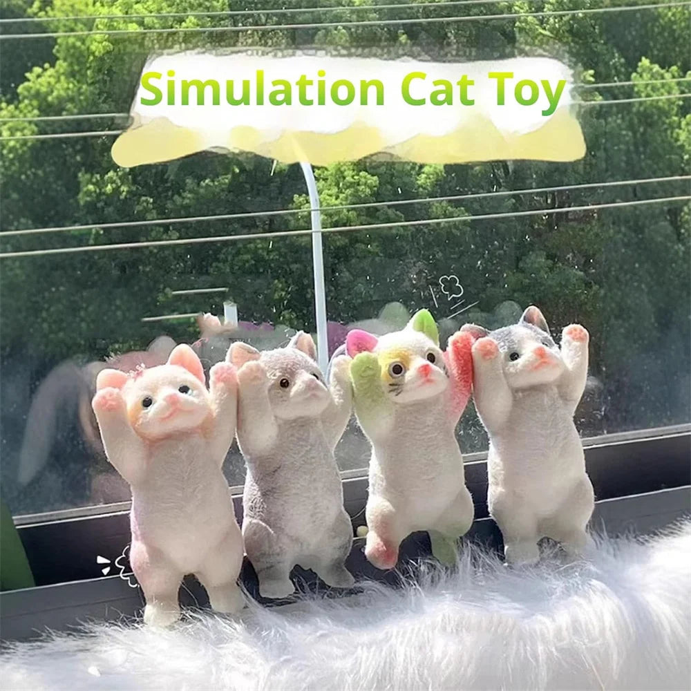 13CM Mignon Taba Chat moelleux, moelleux, collant, réaliste, chat, stress soulageant, simulation de jouet, poupée Chats, cadeau éjectable pour enfants, adultes