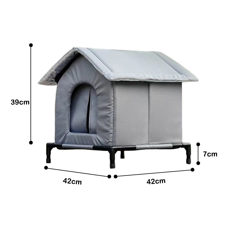 Maison extérieure imperméable pour animaux de compagnie, nid de chat épaissi, quatre saisons, maison universelle pour animaux de compagnie, pliable, lavable, pour petits animaux de compagnie
