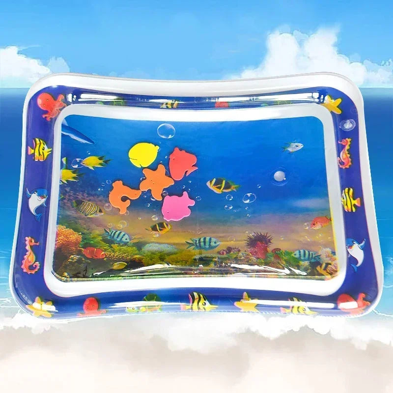 Tapis de jeu gonflable pour bébé en PVC, coussin gonflable, temps passé sur le ventre, matelas d’eau pour tout-petits, éducation précoce, développement d’activité, jouets