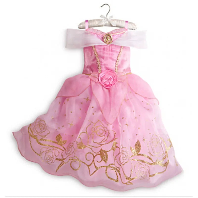 2026 Enfants Princesse Costume Filles Elsa Anna Robe Carnaval Cosplay Blanche Neige Aurora Moana Raiponce Sirène Belle Fête Tenues