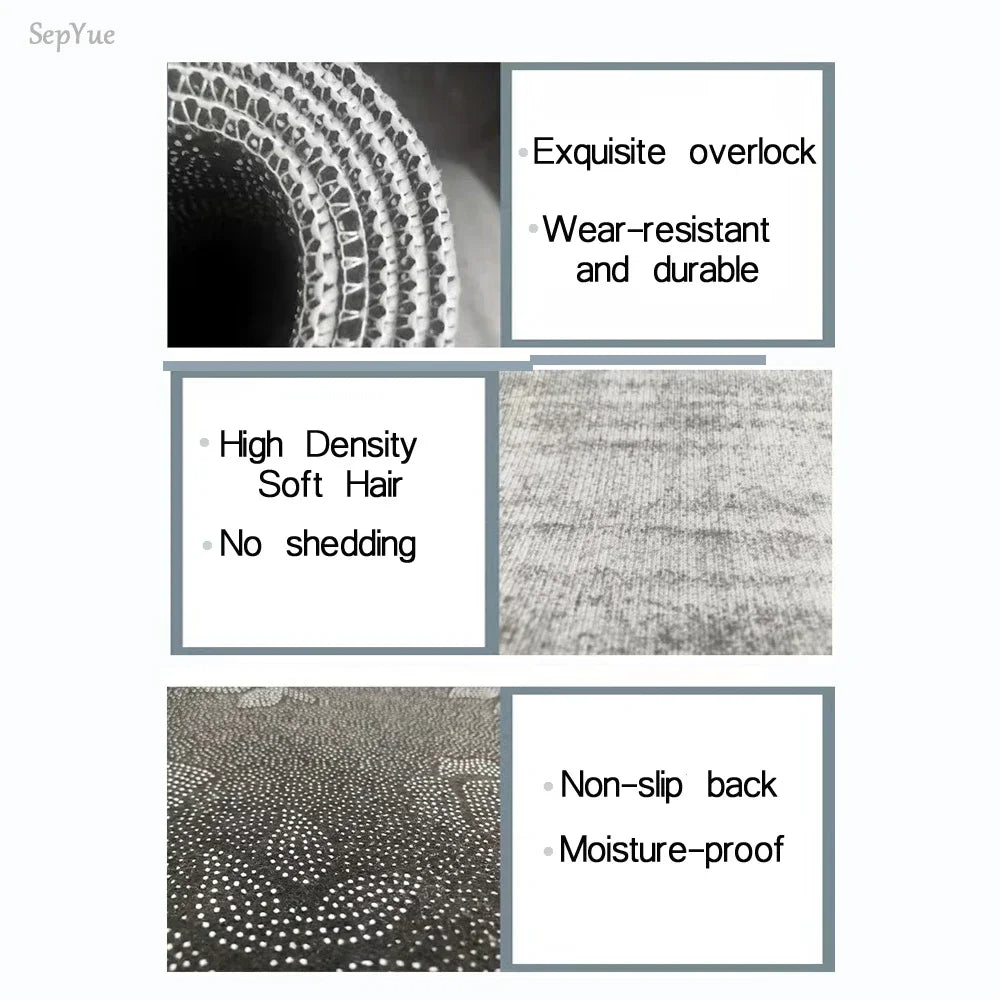 Tapis de cuisine antidérapant, longs tapis en velours de cristal pour le salon, tapis de pied absorbants, paillasson de chambre, paillasson transparent, petits tapis