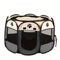 Clôture octogonale pour animaux de compagnie de la salle de maternité Cat, tissu oxford imperméable et résistant aux rayures, tente pliante pour chat, nid de nid de chat