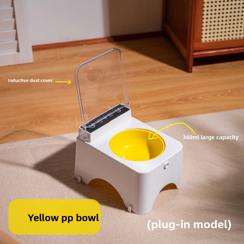 Bol intelligent pour chat, bol pour animaux de compagnie, distributeur de nourriture pour chat et chien, capteur infrarouge, couvercle à ouverture automatique, distributeur de nourriture pour chat anti-souris