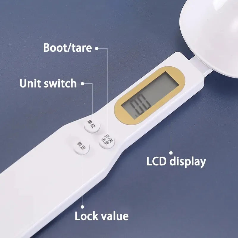 500g/0.1g Portable LCD Échelle numérique de cuisine Cuillère à mesurer Gramme Cuillère électronique Poids Volumn Balance alimentaire Nouveau Haute qualité