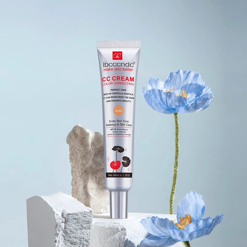45ml Correcteur de couleur CC Crème Visage Centella Asiatica Réparation BB Cream Correcteur naturel Blanchissant Fond de teint liquide Cosmétiques