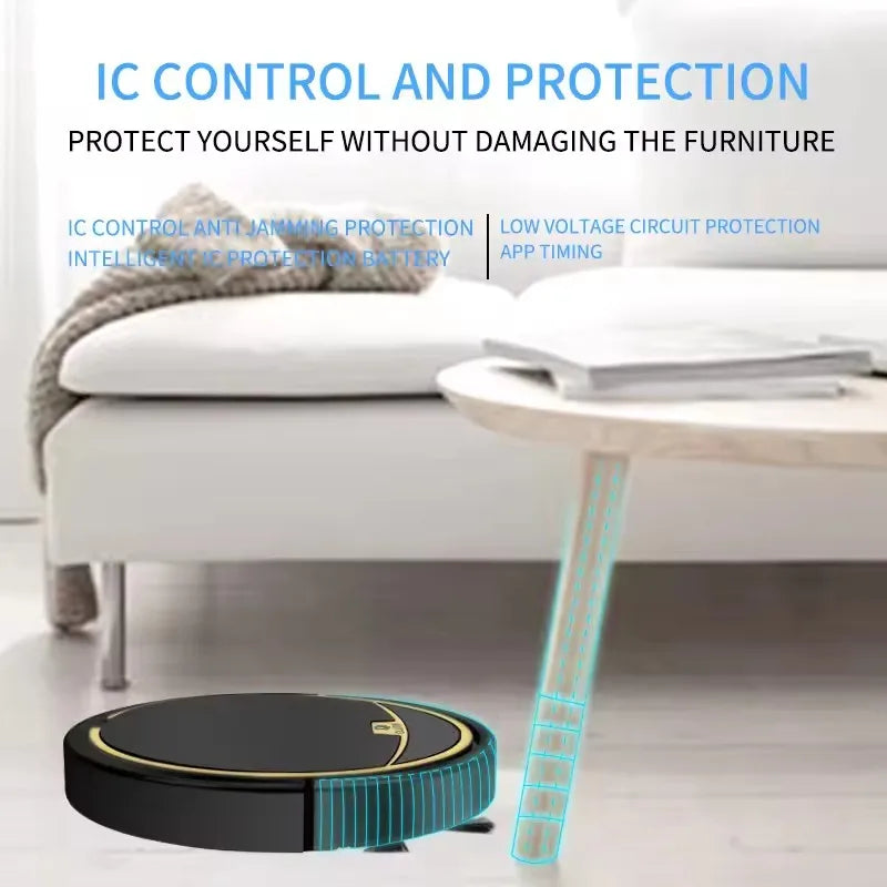 Nouveau robot aspirateur intelligent sans fil multifonctionnel super silencieux, aspirant, essuie-tout, humidifiant pour un appareil ménager à usage domestique
