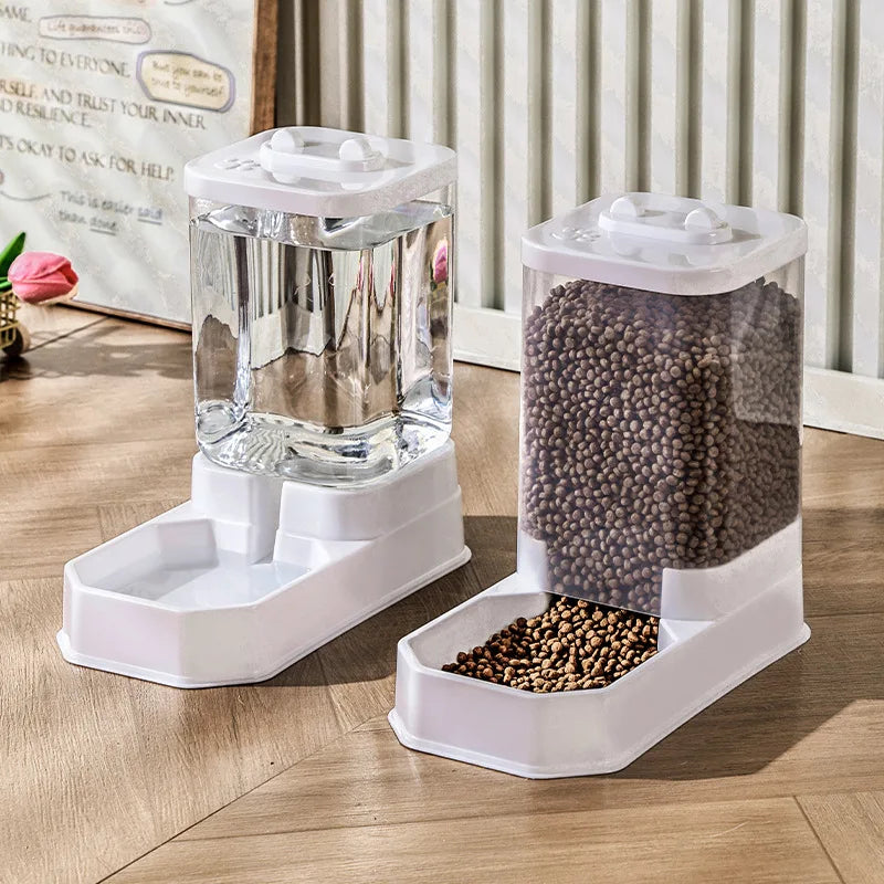 4L Set d’alimentation et d’abreuvoir automatiques pour chats de grande capacité | Distributeur de nourriture pour animaux de compagnie par gravité pour chats et chiens | Sans BPA et sans danger électrique