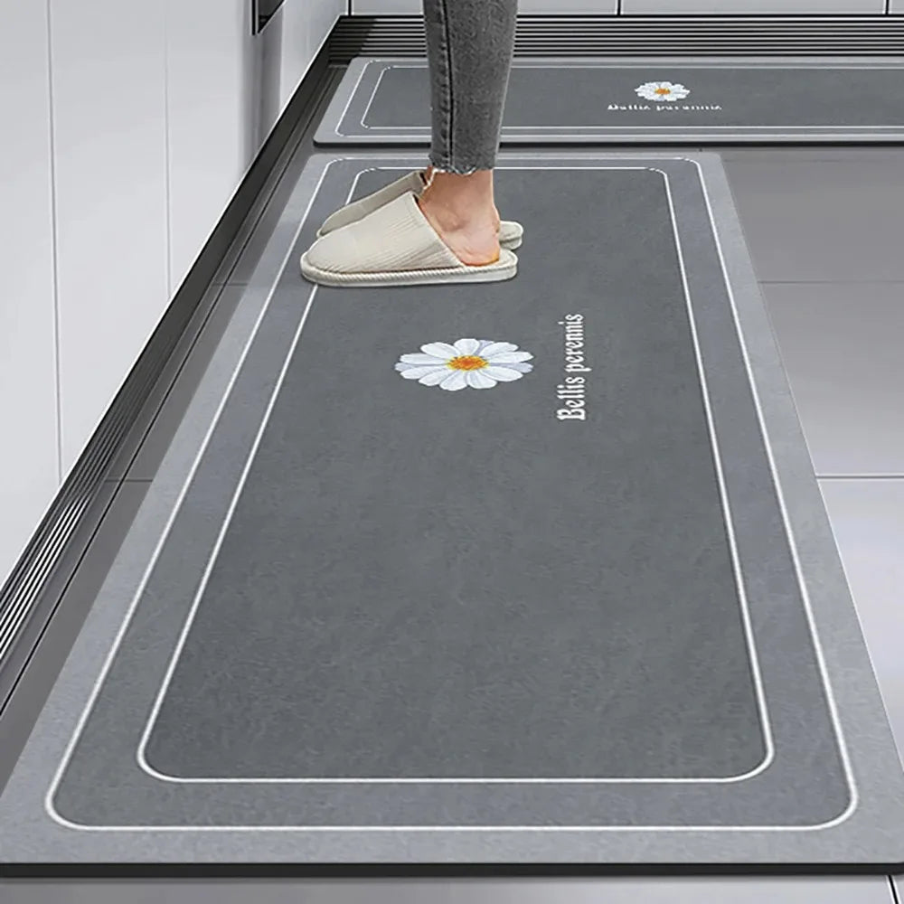 Tapis de cuisine antidérapant, longs tapis en velours de cristal pour le salon, tapis de pied absorbants, paillasson de chambre, paillasson transparent, petits tapis