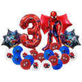 Décoration de fête d’anniversaire SpiderMan, ballons en latex et aluminium, vaisselle jetable pour enfant, fournitures d’événement, bannière en arrière-plan