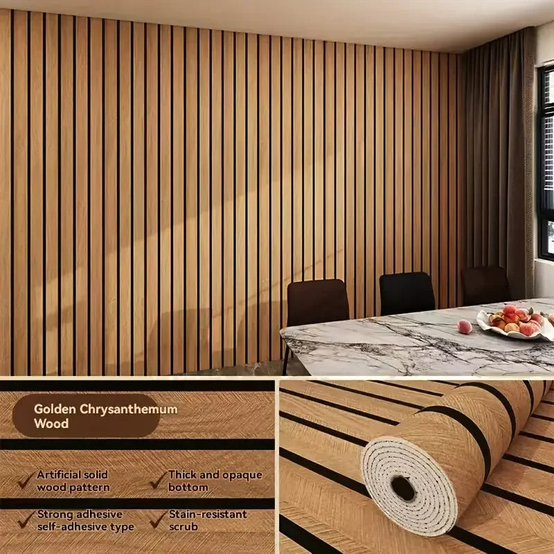 Papier peint épais brun en forme de grille, motif plaid, imperméable et résistant à l’humidité, idéal pour les murs, les plafonds, la décoration intérieure