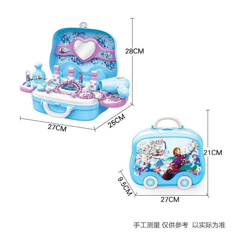 Simulation de maquillage Disney Frozen Accessoires Jouets Authentiques autorisés Elsa Princesse Valise Enfants Jouer Maison Fille