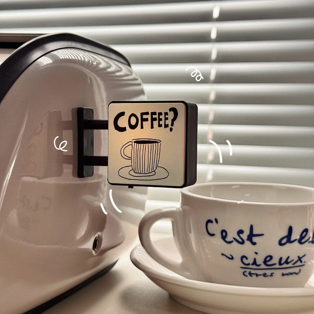 Mini lightbox réfrigérateur aimant café japonais tourisme créatif souvenir magnétique lumineux boîte de lumière décoration maison cadeau