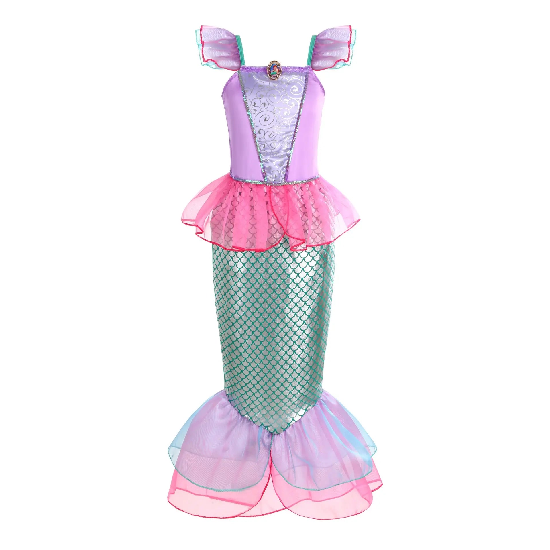 2026 Enfants Princesse Costume Filles Elsa Anna Robe Carnaval Cosplay Blanche Neige Aurora Moana Raiponce Sirène Belle Fête Tenues