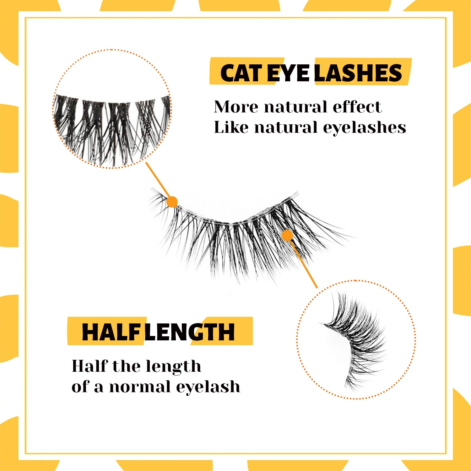 Demi-cils, aspect naturel 10 paires de cils épais pour chat 10mm Cils fins avec faux cils courts 3D04-10F